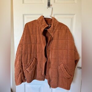 Free People Dolman Quilted Knit Jacket